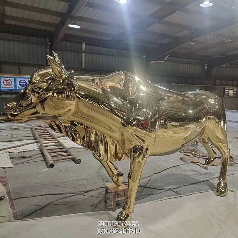 各类不锈钢牛雕塑 动物雕塑工艺服务商 商业雕塑标准